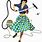 Vintage Cleaning Lady Clip Art