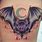 Watercolor Bat Tattoo