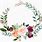 Watercolor Floral Wreath Clip Art