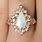 Wedding Rings Opal and Diamond