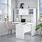 White Office Desk with Hutch