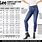 Woman Jeans Size Chart