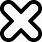 X Outline Logo Icon