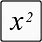X in Square Symbol