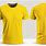 Yellow Plain T-Shirt Front and Back