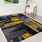 Yellow and Black Area Rugs