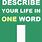 Your Life in One Word Meme