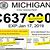 Michigan Temporary License Plate