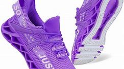 UMYOGO Just so so Women Walking Shoes Breathable Running Sneakers Purple Size 7