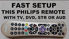 Easily Program Philips 4 Device Remote Controller