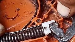 Fix a stuck chainsaw brake - Husqvarna 445
