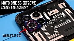 Moto One 5G (XT2075) Screen Replacement | Frame Assembly | Teardown Guide