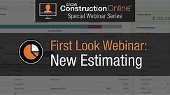 ConstructionOnline: New Estimating Webinar