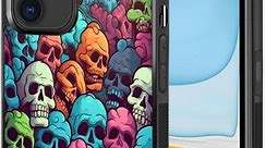 Amazon.com: DAFEI Phone Case Compatible with iPhone 12 Pro Skulls Designer Art48 Black Frame Shockproof and Slim Rubber TPU Material with Uniqe Design
