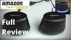 AMAZON BASICS. £15 PC USB powered Speakers. Full review