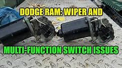 DODGE RAM- Troubleshoot & replace wiper motor & multi-function switch