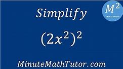 Simplify (2x^2)^2