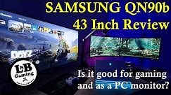 Samsung QN90b 43 Inch Gaming Review - Best 4K HDR gaming TV as PC monitor and on PS5 with VRR?