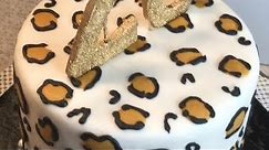Buttercream cheetah print cake 🔴 easy buttercream animal print on cake