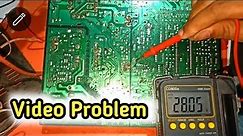 Crt Tv Video Problem | picture tube problem | crt tv display problem | crt tv rgb voltage problem |