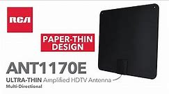 RCA ANT1170E Indoor Amplified Multi-Directional Paper-Thin HDTV Antenna