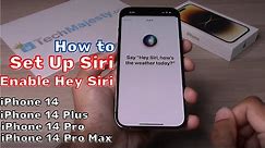 How to Set Up Siri & Enable Hey Siri: iPhone 14 / iPhone 14 Plus / iPhone 14 Pro / iPhone 14 Pro Max
