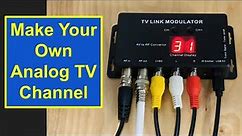 Adding in your own private analog TV channel to your TV Antenna signal - UHF RF modulator
