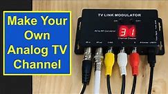 Adding in your own private analog TV channel to your TV Antenna signal - UHF RF modulator