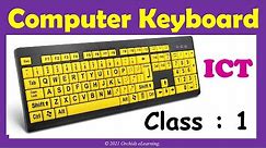 Class 1 || Computer Keyboard || CAIE / CBSE || Computers || Types of keys on the keyboard