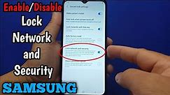 How to Enable/Disable Lock Network and Security on Samsung Galaxy A02 | Lock Screen