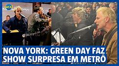 Banda Green Day faz show surpresa em estação do metrô de Nova York