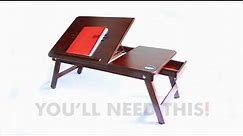 Foldable Multipurpose Wooden Laptop Table - Must-Have For Work At Home - 2020