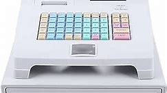 Electronic Sharp Thermal Cash Register Pos 48 Keys Money Register Drawer 8 Digital Led 12V Cash Drawer Sharp Cash Register for Small Businesses White (71-60 Flat Head)