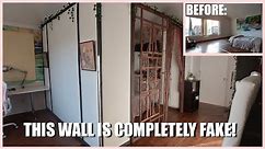 how to build a RENTER FRIENDLY room dividing wall in a studio apartment!