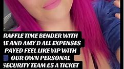 RAFFLE TIME BENDER WITH ME AND AMY D ALL EXPENSES PAYED FEEL LIKE VIP WITH OUR OWN PERSONAL SECURITY TEAM £5 A TICKET MESSAGE ME ANY NUMBER 1-150 | Andrew Biggie Drew Morris