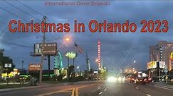 Orlando Fl : Driving on international Drive , Christmas night 2023
