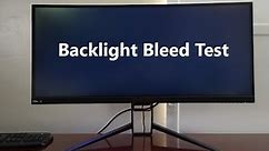 Ultrawide Backlight Bleed Test