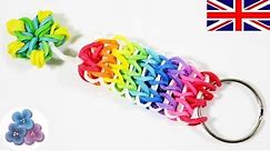 How to make Key Chains Cool Keychains with Rainbow Loom DIY Charms Rubber Bands Mathie