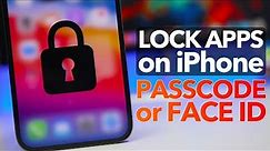 LOCK iPhone Apps with PASSCODE or FACE ID on iOS 14 !