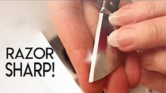 How to Sharpen Scissors Dressmaker Shears | Good Sewing Scissors | Professional Sharpening