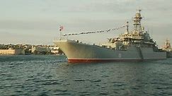parade of warships in Sevastopol bay - July 27, 2014, Sevastopol, Crimea