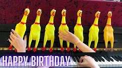 Rubber Chicken Screams Happy Birthday | Rubber Chicken Happy Birthday Piano Cover