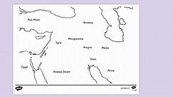 Map of Historic Middle East Colouring Sheet