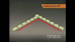 How to Build a Concrete Block Retaining Wall: Inside 90 Degree Corner
