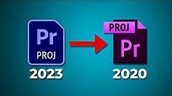 How To Open Newer Premiere Pro Project Using an Older Version