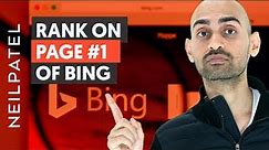 How to Rank on Page 1 of Bing | Bing SEO