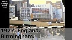 1977.Birmingham.England.Cityscape and People in the 1970s.Market. In front of the station.
