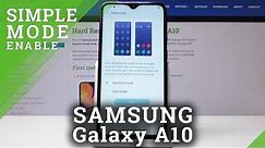 How to Enable Easy Mode in Samsung Galaxy A10 - Large Icons