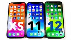 iPhone XS vs iPhone 11 Pro vs iPhone 12 Pro Speed Test!