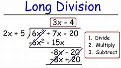 Polynomials - Long Division